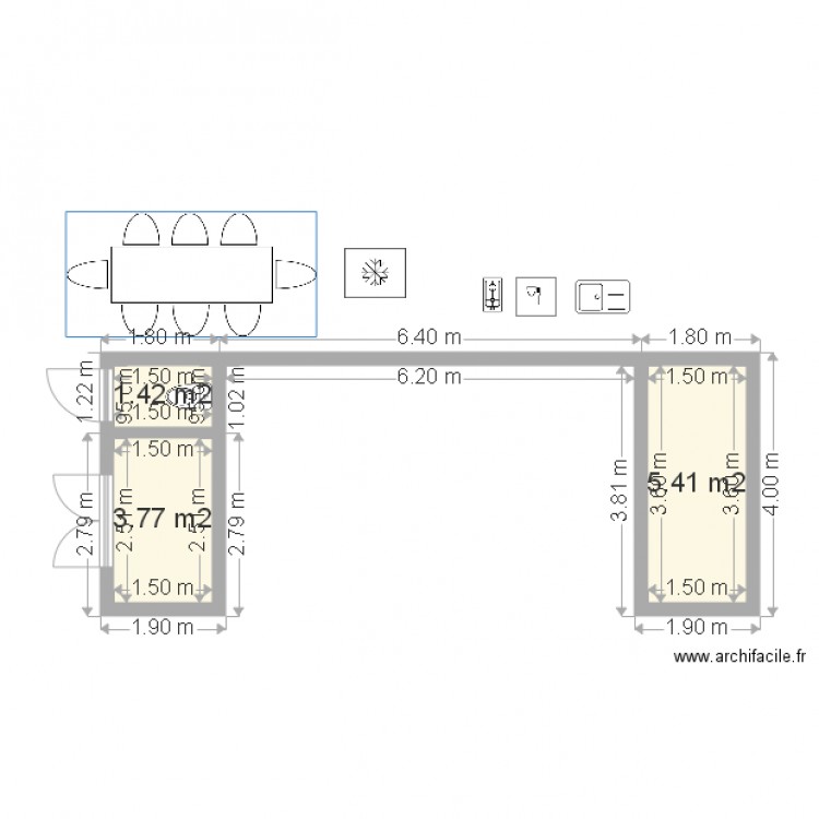 pool house sans bar avec mob. Plan de 0 pièce et 0 m2