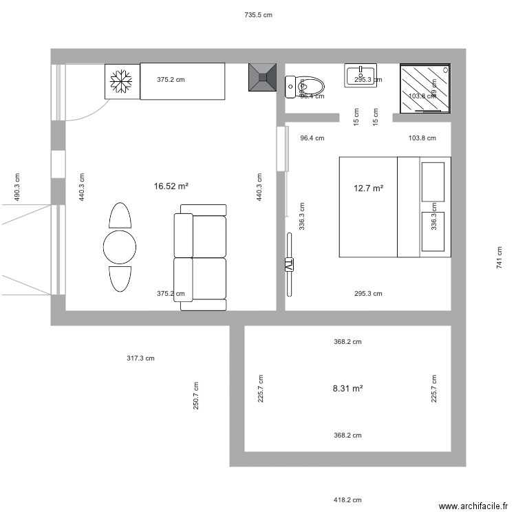 Atelier rdc. Plan de 0 pièce et 0 m2