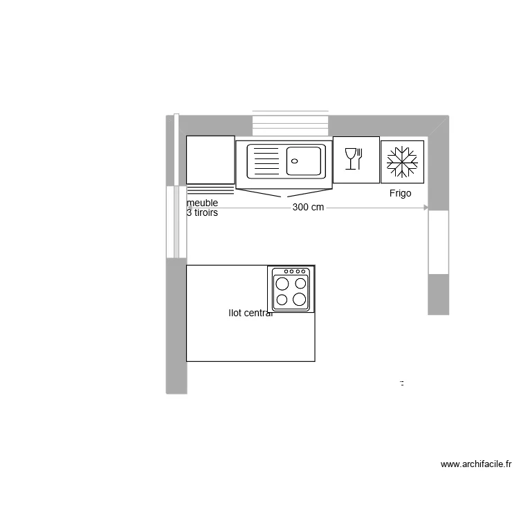 Cuisine Guagliola V4. Plan de 