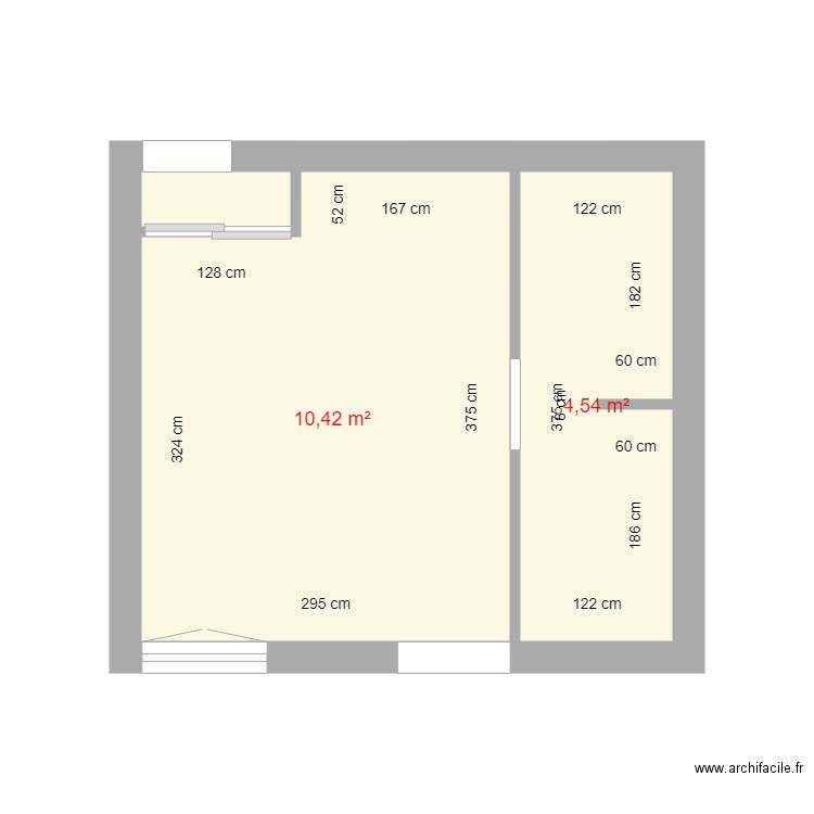chambre mia cote. Plan de 0 pièce et 0 m2