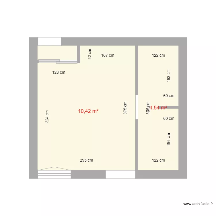 chambre mia cote. Plan de 