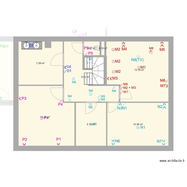 Plan éléctrique NOUVEAU. Plan de 0 pièce et 0 m2