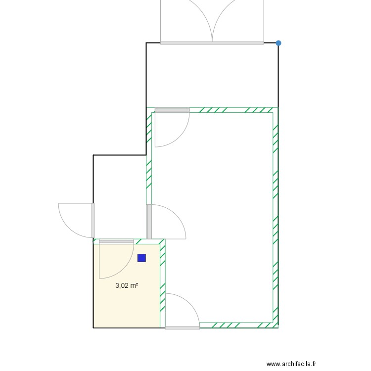 Garage Radenec 1. Plan de 1 pièce et 3 m2