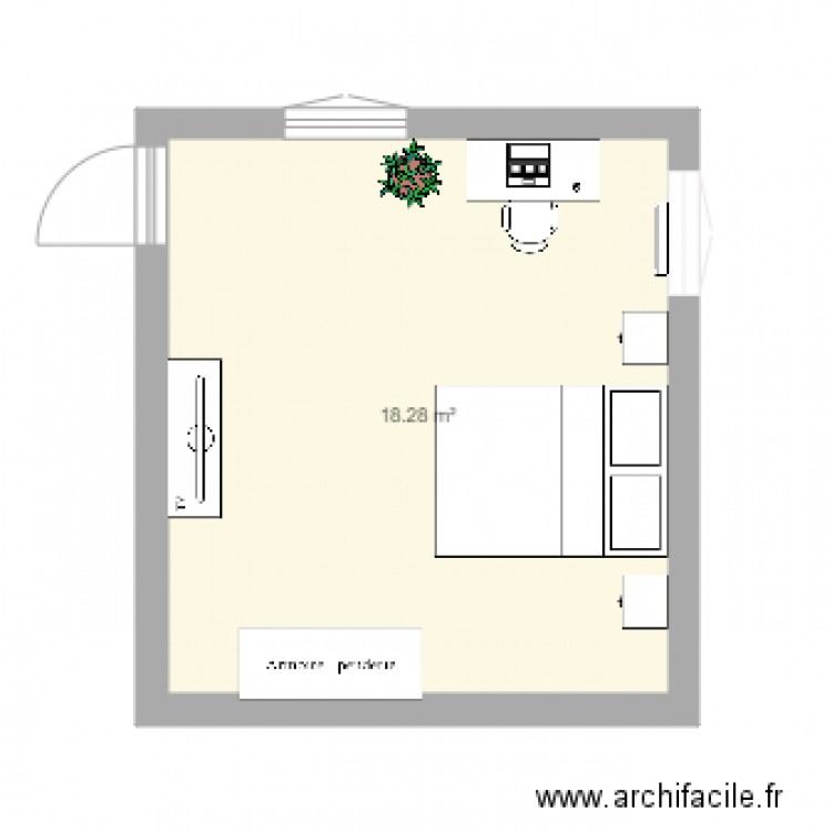 chambre espagnol. Plan de 0 pièce et 0 m2