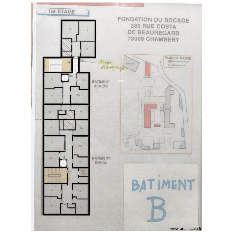 Bocage A 1er ouv. Plan de 38 pièces et 1468 m2