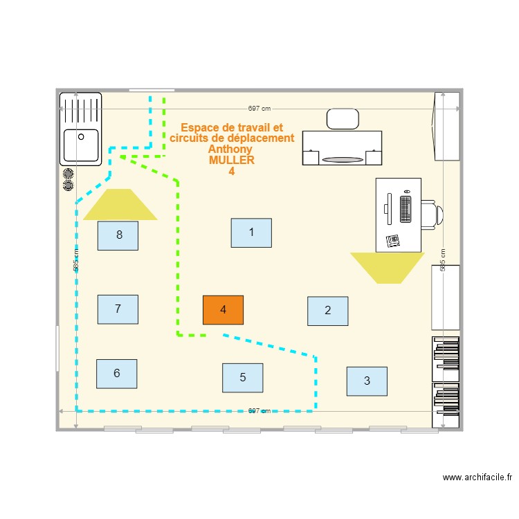 SEGPA 1 trajet élève 4. Plan de 0 pièce et 0 m2