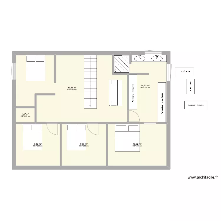 maison cerisier. Plan de 