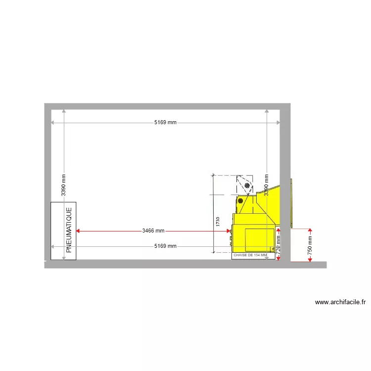 COUPE PROJET GOLFE JUAN S87. Plan de 