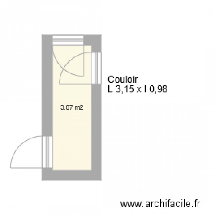 la couette couloir. Plan de 0 pièce et 0 m2