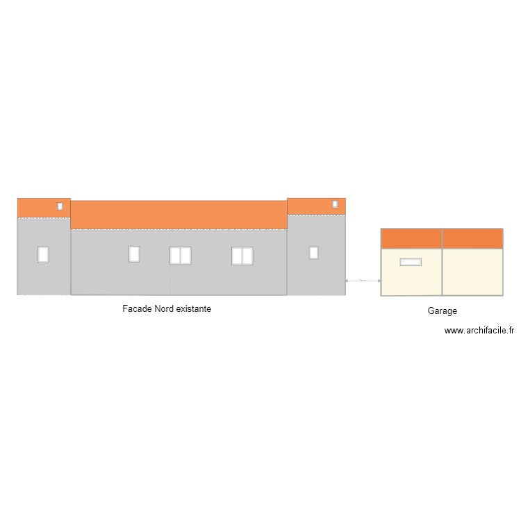 Façade Nord Déclaration GARAGE. Plan de 0 pièce et 0 m2