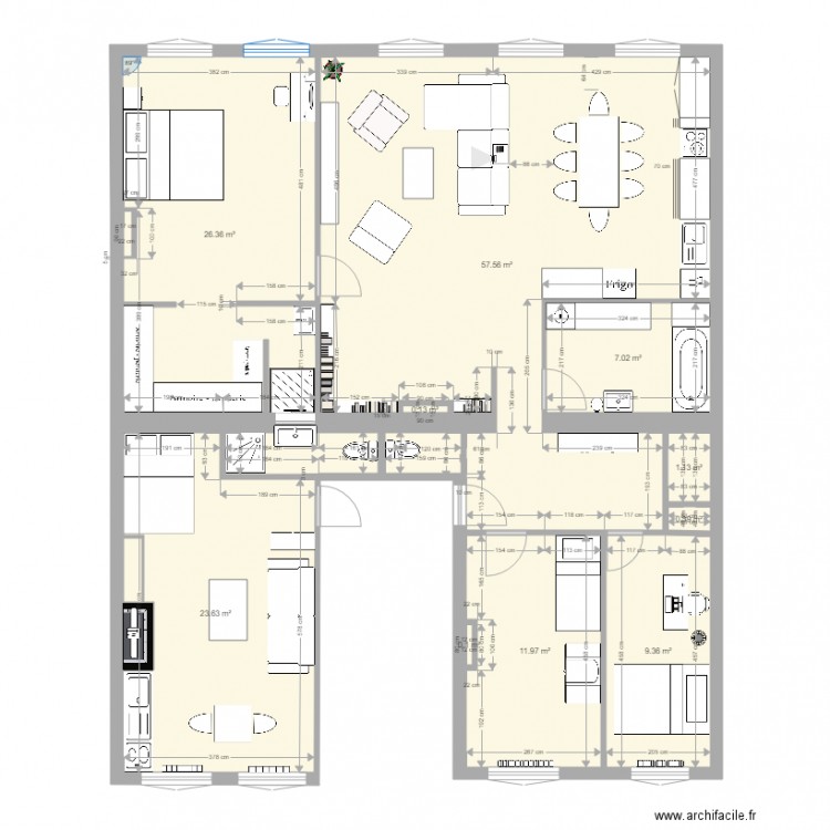 Anvers  projet 1 . Plan de 0 pièce et 0 m2