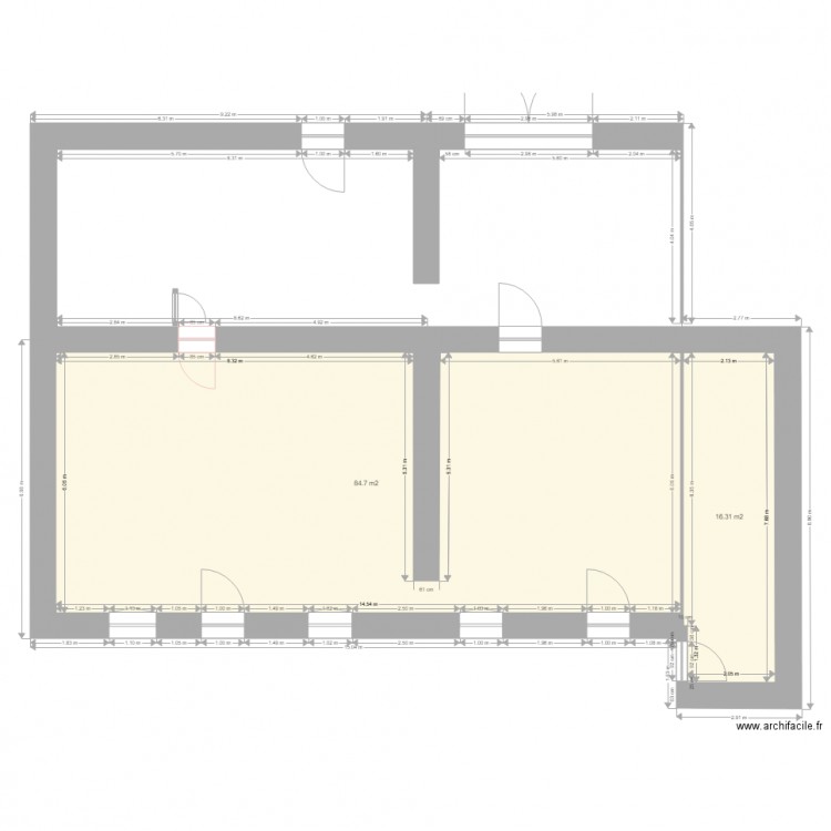 Plateau rdc. Plan de 0 pièce et 0 m2