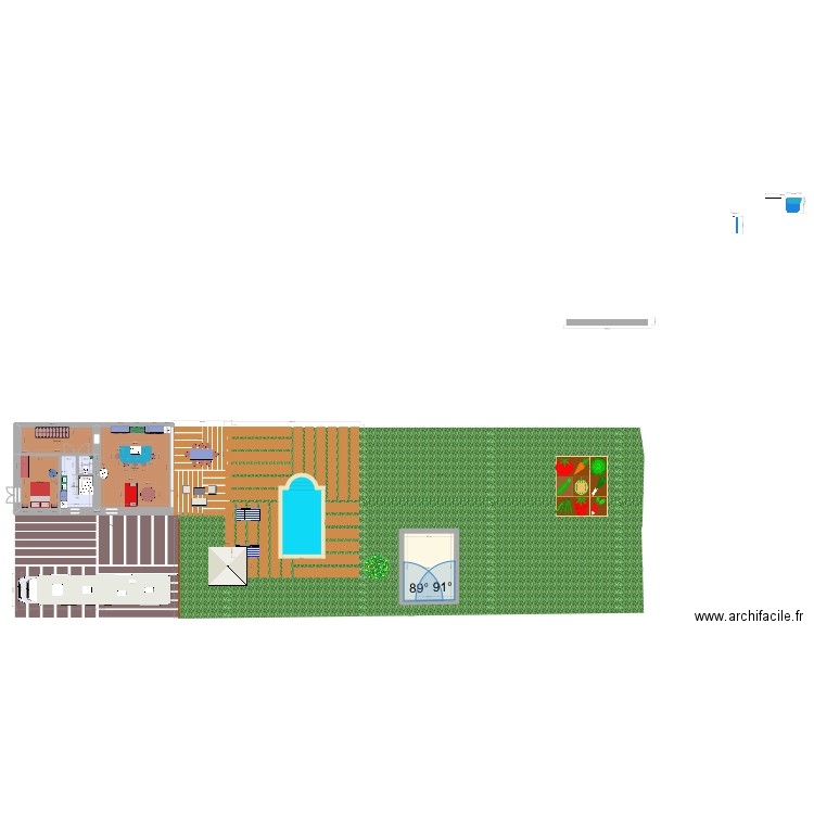 Moulins 60 mètres carrés avec etage. Plan de 7 pièces et 109 m2