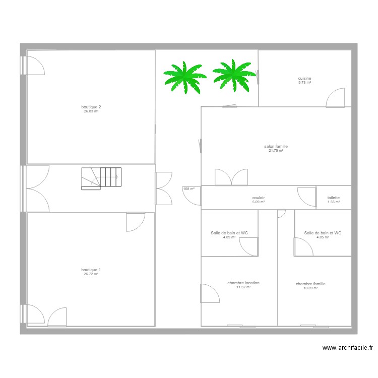 rdc grand yoff. Plan de 0 pièce et 0 m2