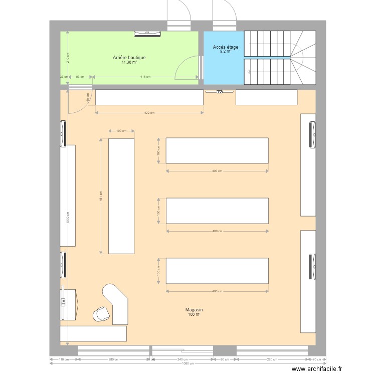 Magasin 01. Plan de 0 pièce et 0 m2