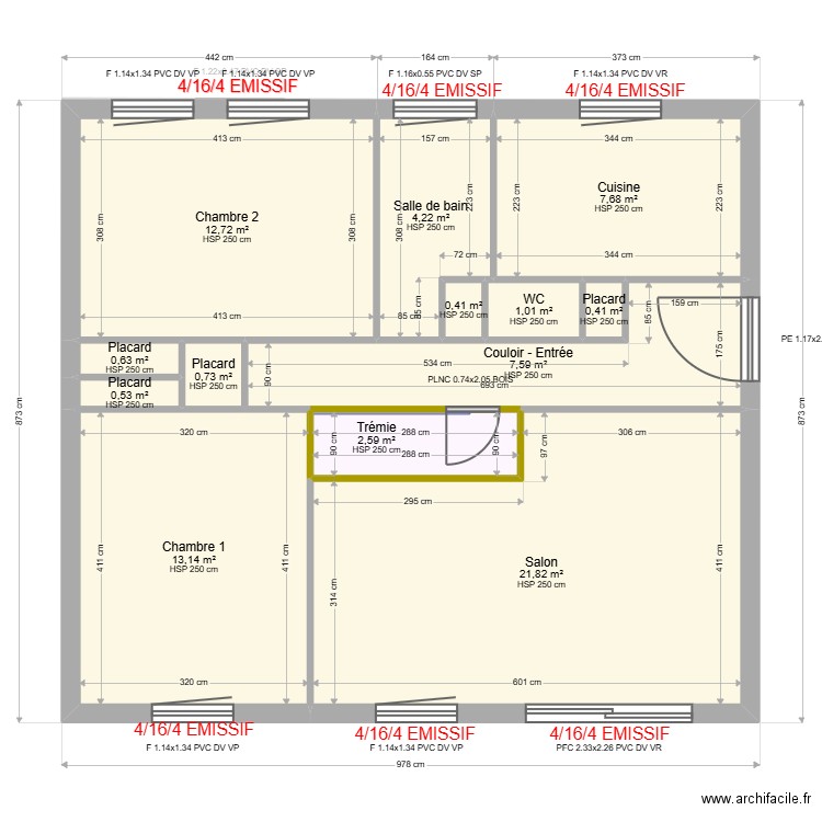 ML25004882. Plan de 17 pièces et 148 m2