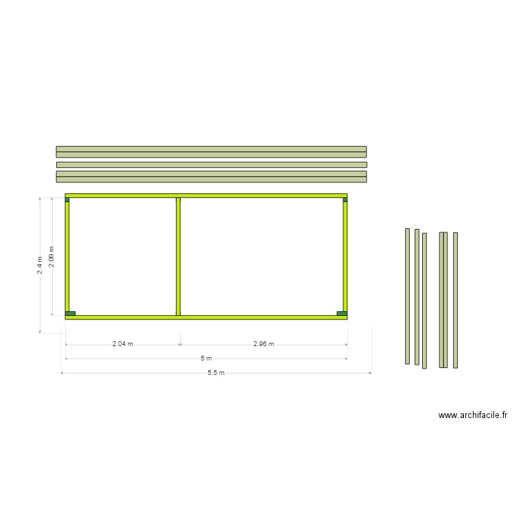 estrutura. Plan de 0 pièce et 0 m2