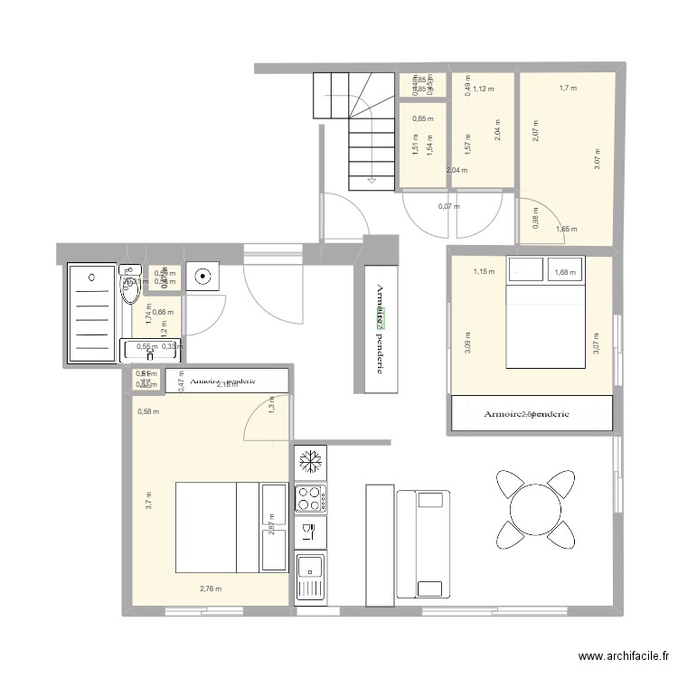 Studio_01. Plan de 0 pièce et 0 m2