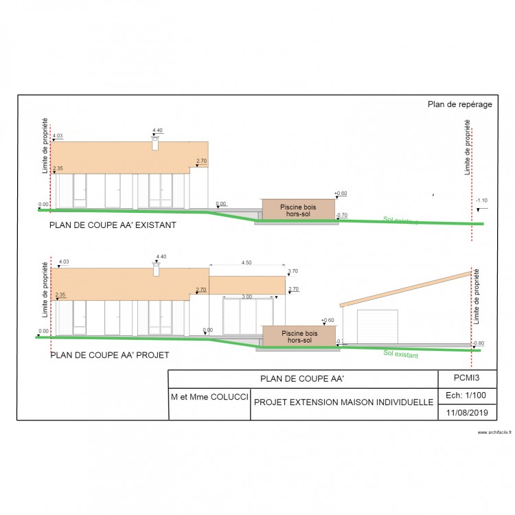 PCMI3 EXTENSION. Plan de 0 pièce et 0 m2