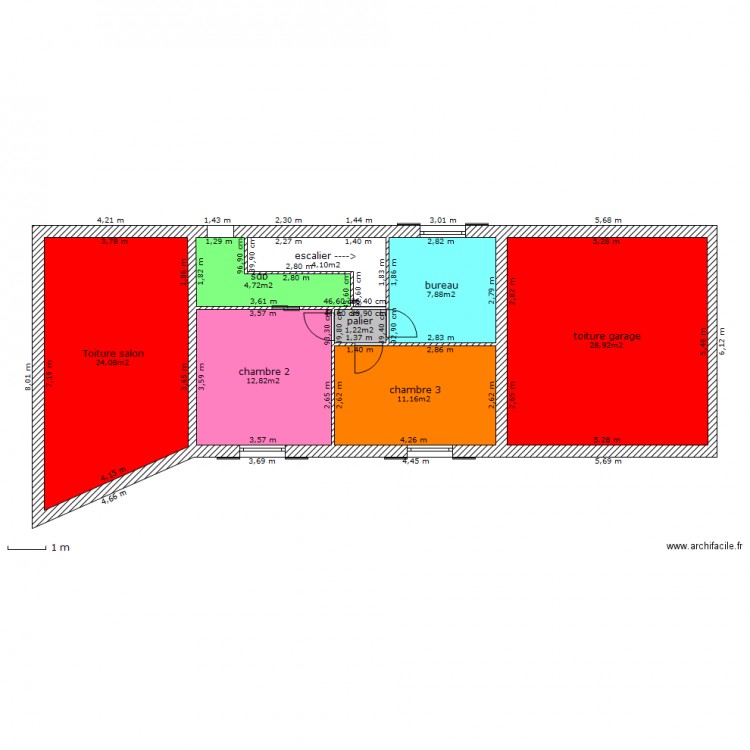 plan caro etage 2. Plan de 0 pièce et 0 m2