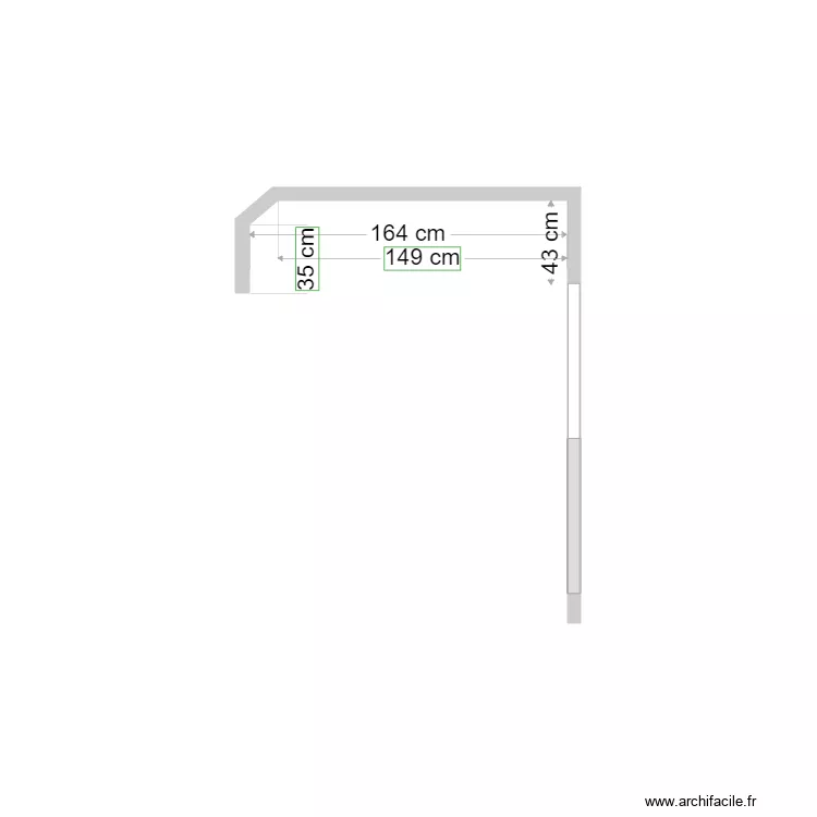 Bureau chambre. Plan de 