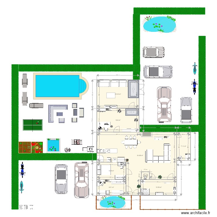 maison plus bureau travail. Plan de 0 pièce et 0 m2