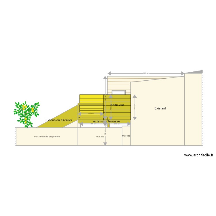 façade extension ouest urgent. Plan de 0 pièce et 0 m2