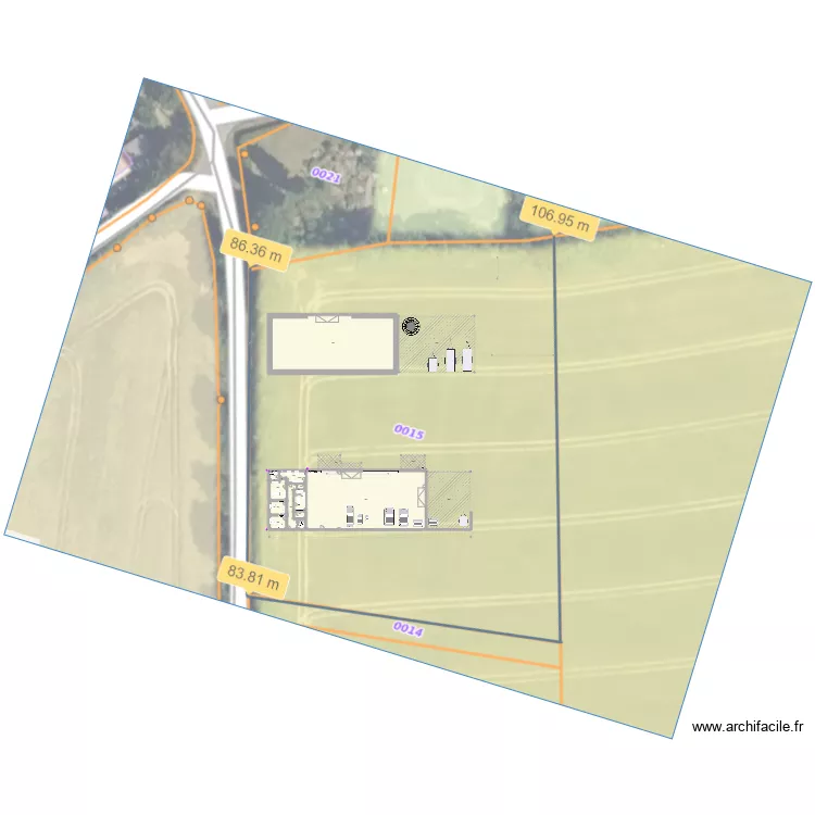 batiment agricole. Plan de batiment agricole. Plan de