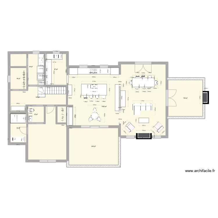 Chalet lac. Plan de 