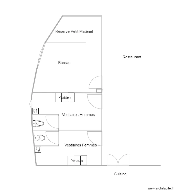PROJET IMPLANTATION VESTIAIRES JDA BOURG EN BRESSE. Plan de 