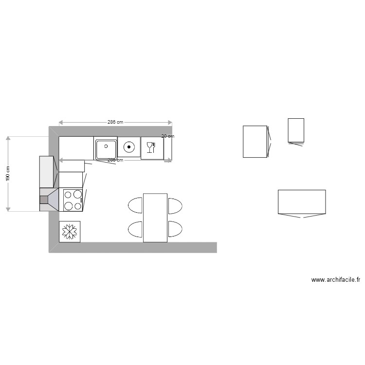 cuisine jo. Plan de 0 pièce et 0 m2