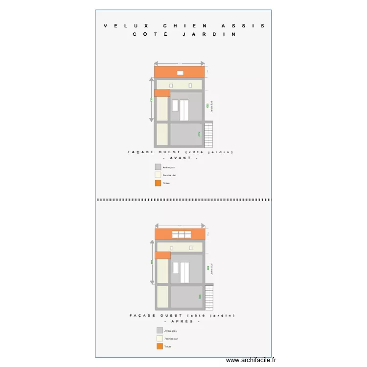 Plan coupe Bastide 2. Plan de 