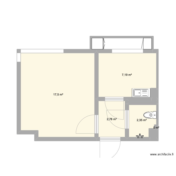 Plan d'origine Chipka . Plan de 8 pièces et 30 m2