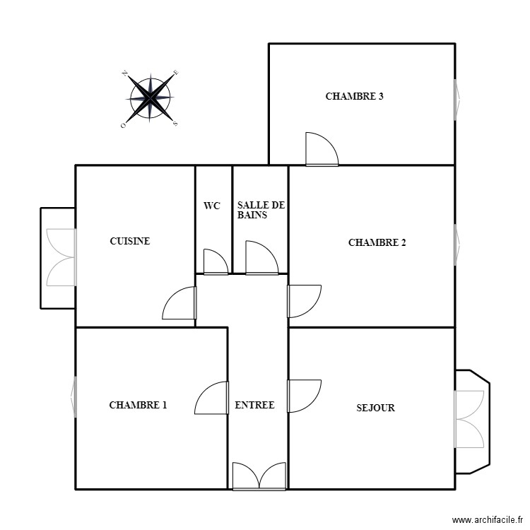 CCC. Plan de 10 pièces et 92 m2