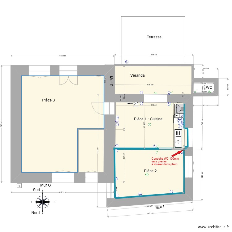 2022 09 La Croix Electricité. Plan de 4 pièces et 66 m2