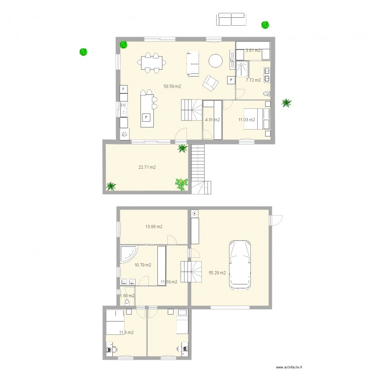 L INVERSE2 MODIF2C. Plan de 0 pièce et 0 m2