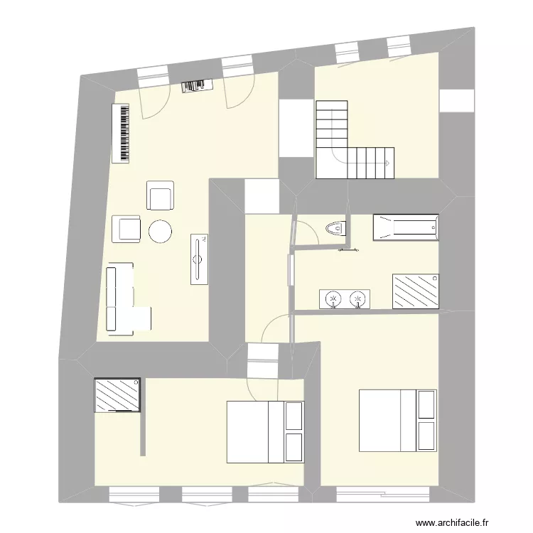 smlin 1er &eacute;tage am&eacute;nag&eacute;. Plan de 