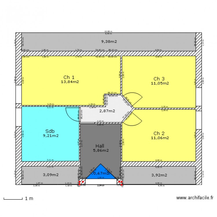 POTIER ETAGE 3. Plan de 0 pièce et 0 m2