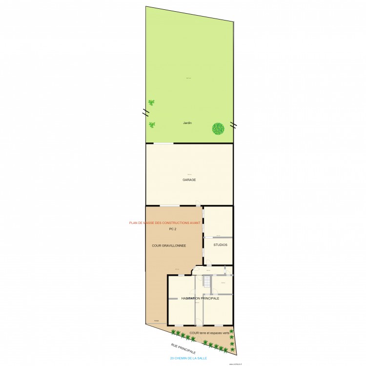 plan de masse de la propriété 20 chemin de la salle. Plan de 0 pièce et 0 m2