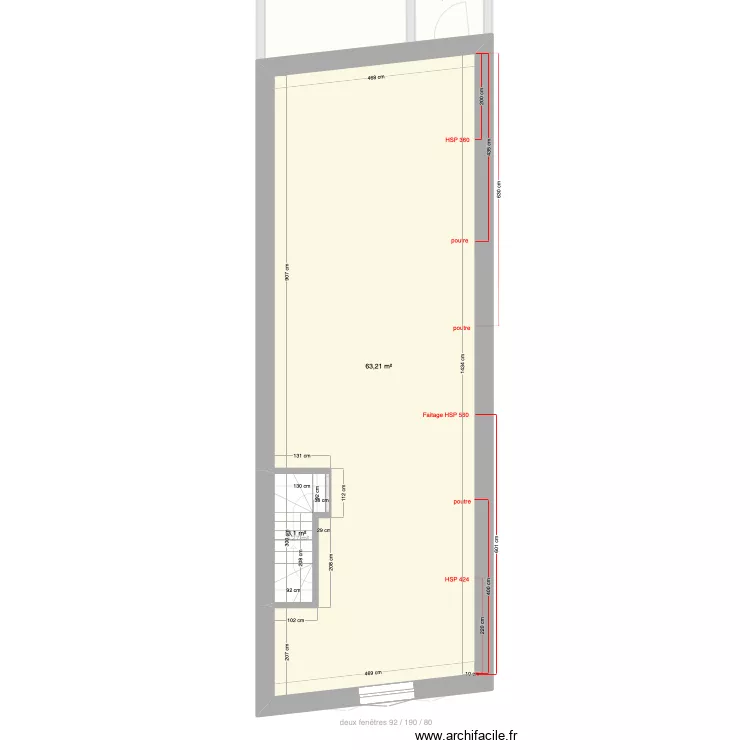 BAIXAS EXISTANT . Plan de 