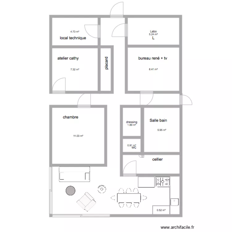 100M2. Plan de 100M2. Plan de