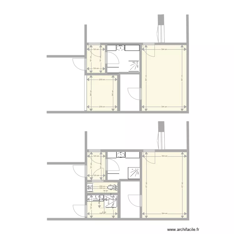 Salle de Bain Clermont 3. Plan de 