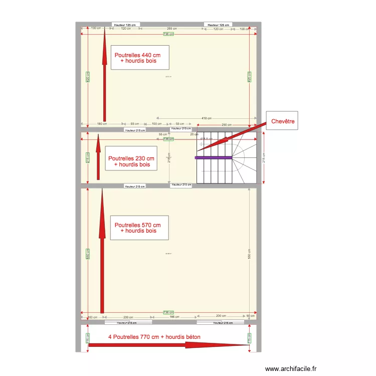 LOT B Plancher haut 1er Etage 25 11 2019. Plan de 