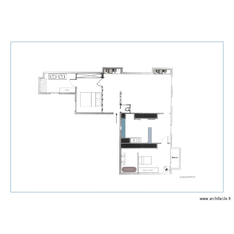 60 CLICHY. Plan de 0 pièce et 0 m2