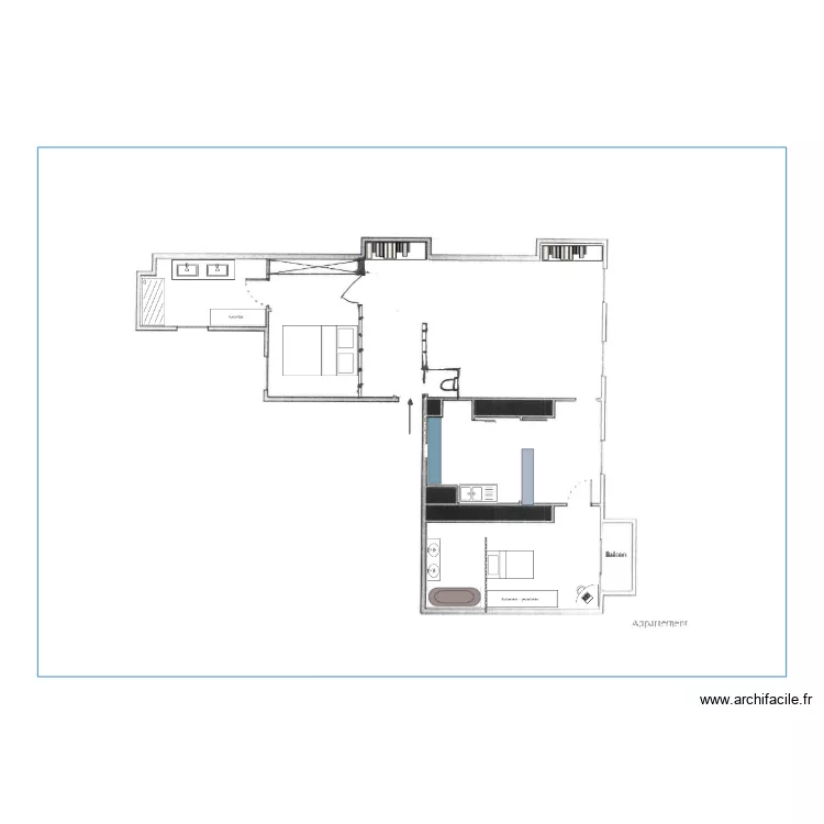 60 CLICHY. Plan de 