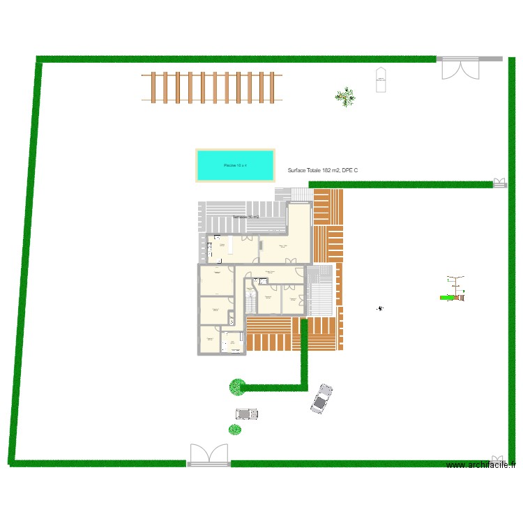 Causs Premier. Plan de 11 pièces et 189 m2