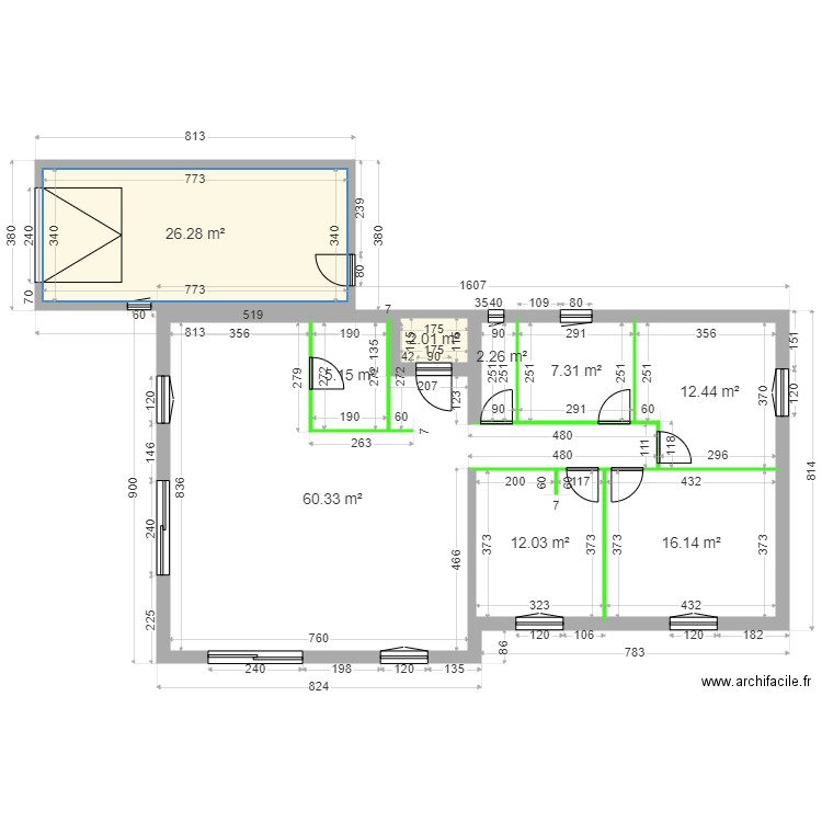 pinheiro 2. Plan de 9 pièces et 144 m2