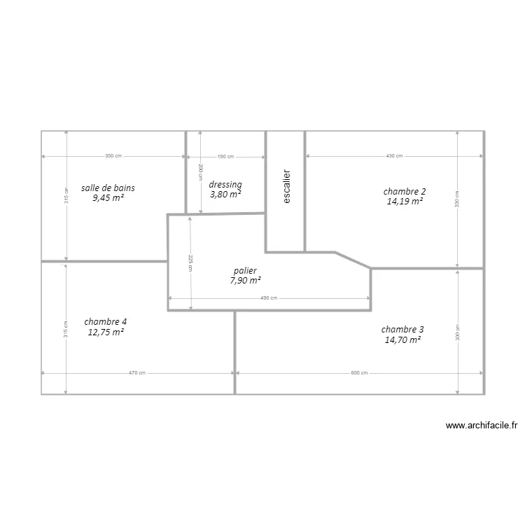 mesures Rice &eacute;tage. Plan de 