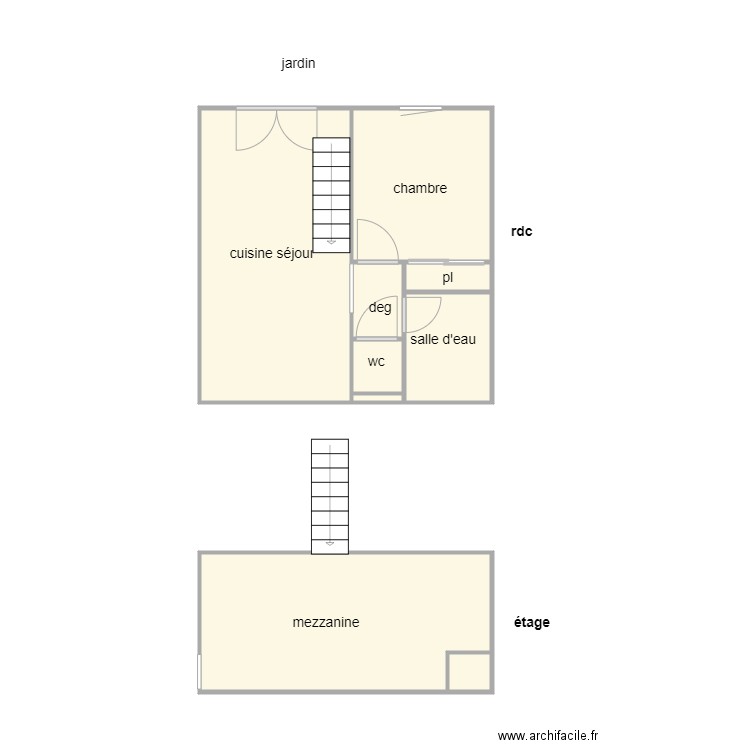 guisembert am. Plan de 9 pièces et 36 m2