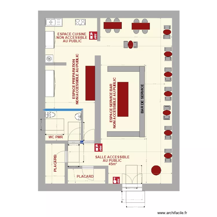 RESTO SERIGNAN PROVISOIRE PMR. Plan de 